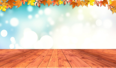 Naklejka na ściany i meble abstract autumn bokeh background