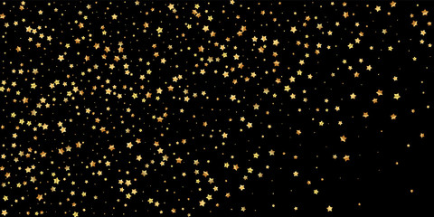 Gold stars random luxury sparkling confetti. Scatt