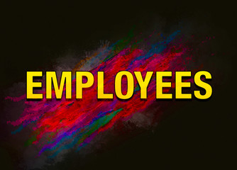 Naklejka na ściany i meble Employees colorful paint abstract background