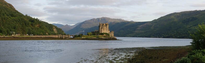 Fototapeta na wymiar Eilean Donan castle in Western Highlands in Scotland in United Kingdom