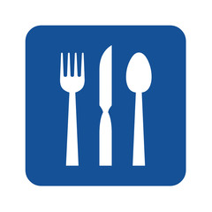 Blue restaurant icon