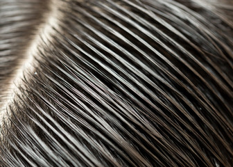 Obraz premium background black hair close-up