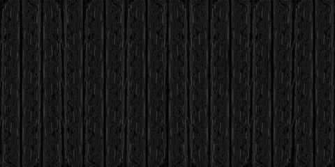 Vector dark black wood texture background. Wooden wall. Old grunge retro panels. EPS10