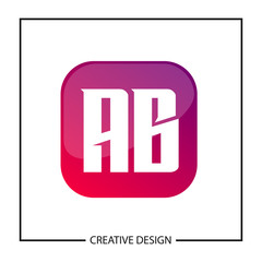 Initial Letter AB Logo Template