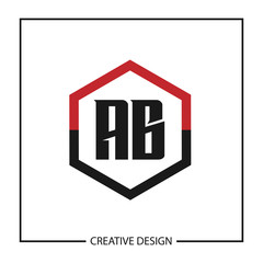 Initial Letter AB Logo Template