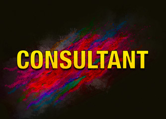 Consultant colorful paint abstract background