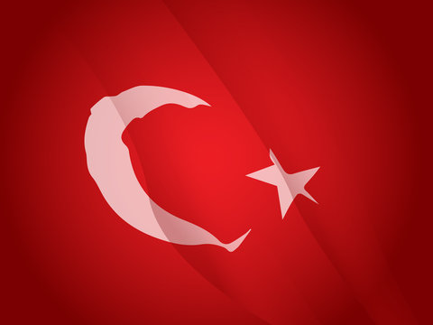 Turkish flag vector design