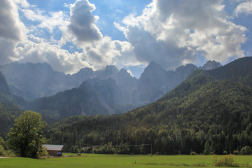 Details from national park Triglav, part of Alps mountains in Slovenia