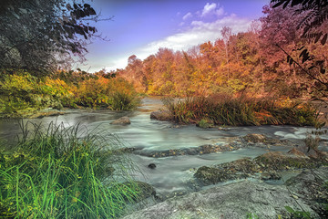 Colourful, long exposure autumn impression.