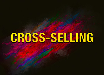 Cross-selling colorful paint abstract background