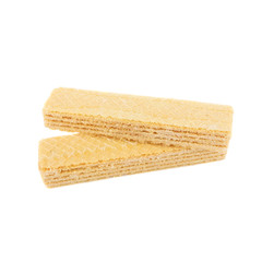 Assortment of different wafers, isolated on white