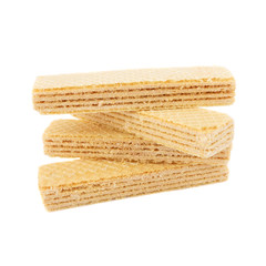 Assortment of different wafers, isolated on white