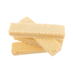 Assortment of different wafers, isolated on white