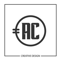 Initial Letter AC Logo Template