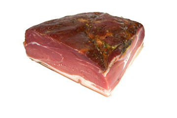 italian speck isolated on white