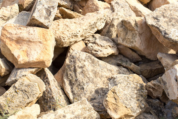 mountain stones for the foundation