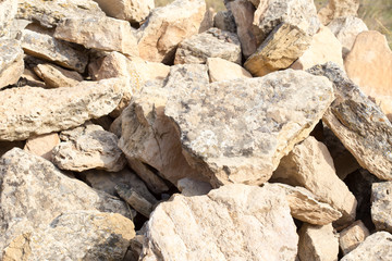 mountain stones for the foundation