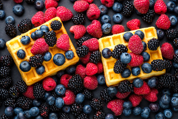 waffles with berries