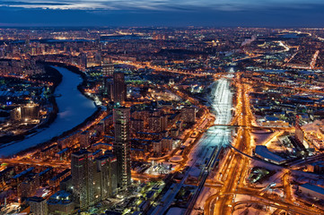 Fototapeta na wymiar aerial view of the city