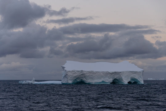 Antarctic seascape tabular  with iceberg