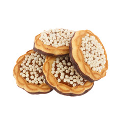 Assortment of different cookies, isolated on white