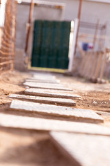 tile pavement in the yard