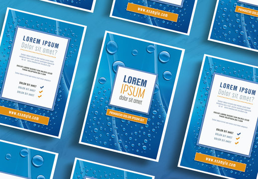 Water Bubble Flyer Layout
