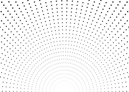 Burst Dots With Semicircle Shape. Rays Elements For Design. Vector Illustration