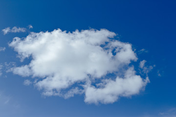 Obraz premium Puffy cumulus cloud, centered.