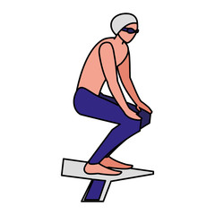swimmer man icon