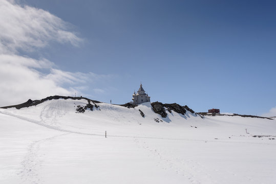 Wooden church in Antarctica