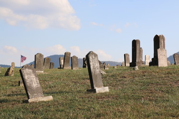 a graveyard