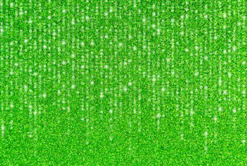 Green Glitter Border with Cascading Lights