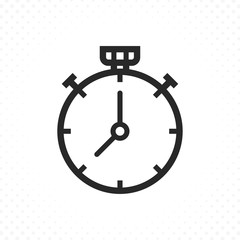 Stopwatch icon. Timer line icon, Chronometer thin line icon. Stopwatch and timer icon in linear style