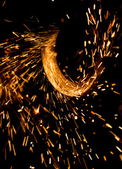 Bulgarian spark on black background