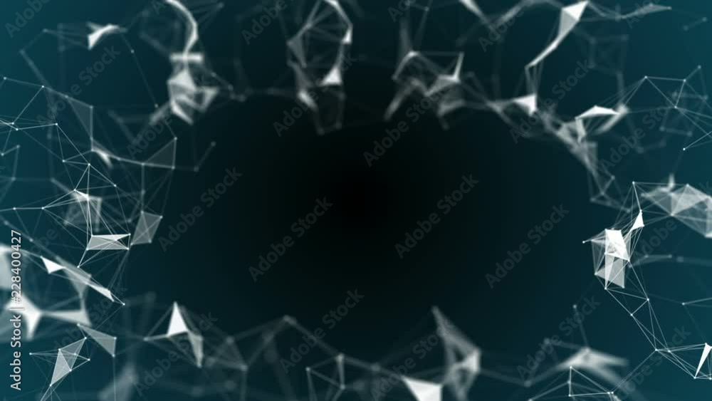 Poster rotating galaxy. depth of field. deep blue background. abstract technology background. place for tex