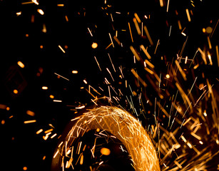 Bulgarian spark on black background