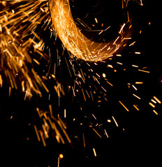 Bulgarian spark on black background