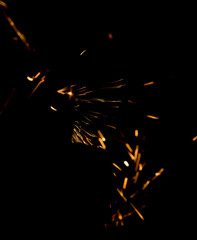 Bulgarian spark on black background