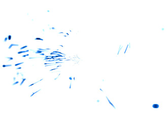 blue background defocused round sparks on a white background