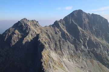 View from top of Kôprovský štít peak (2363 m) in Mengusovska dolina valley, High Tatras, Slovakia