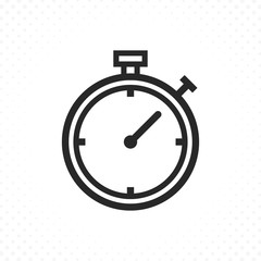 Timer line icon. Stopwatch icon, Chronometer thin line icon. Stopwatch and timer icon in linear style