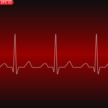 Cardiology concept with pulse rate diagram