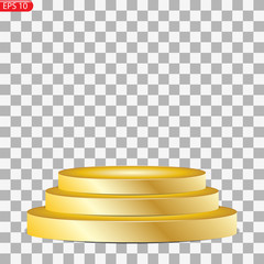 Stage podium with lighting