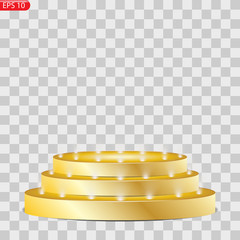 Stage podium with lighting