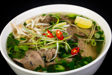Vietnamese cuisine Pho Bo soup