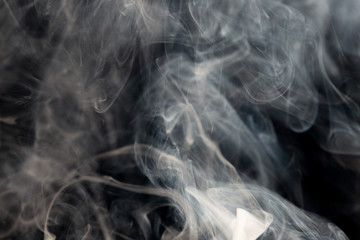 smoke on a black background