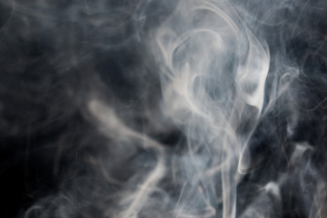 smoke on a black background