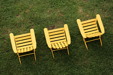 chairs in the yard