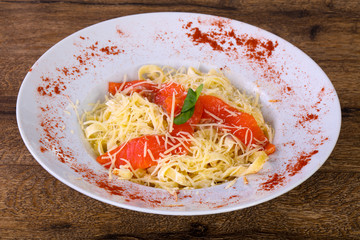 Pasta with salmon
